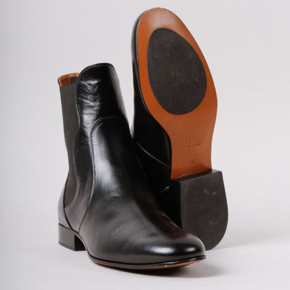 SOLD Chloe Black Scalloped Chelsea Boots - Picture 4 of 8